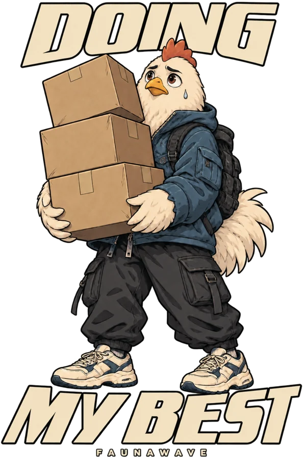 Doing My Best Chicken original Faunawave artwork