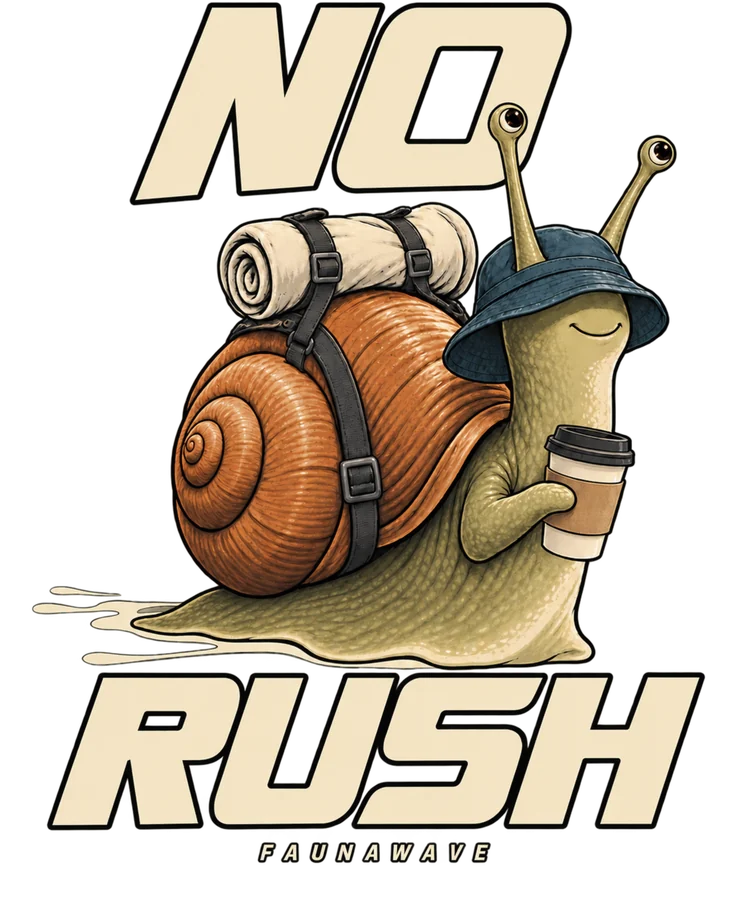 No Rush Snail original Faunawave artwork