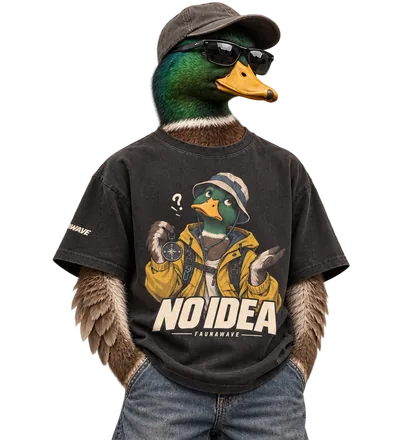 No Idea Duck wearing its Faunawave design